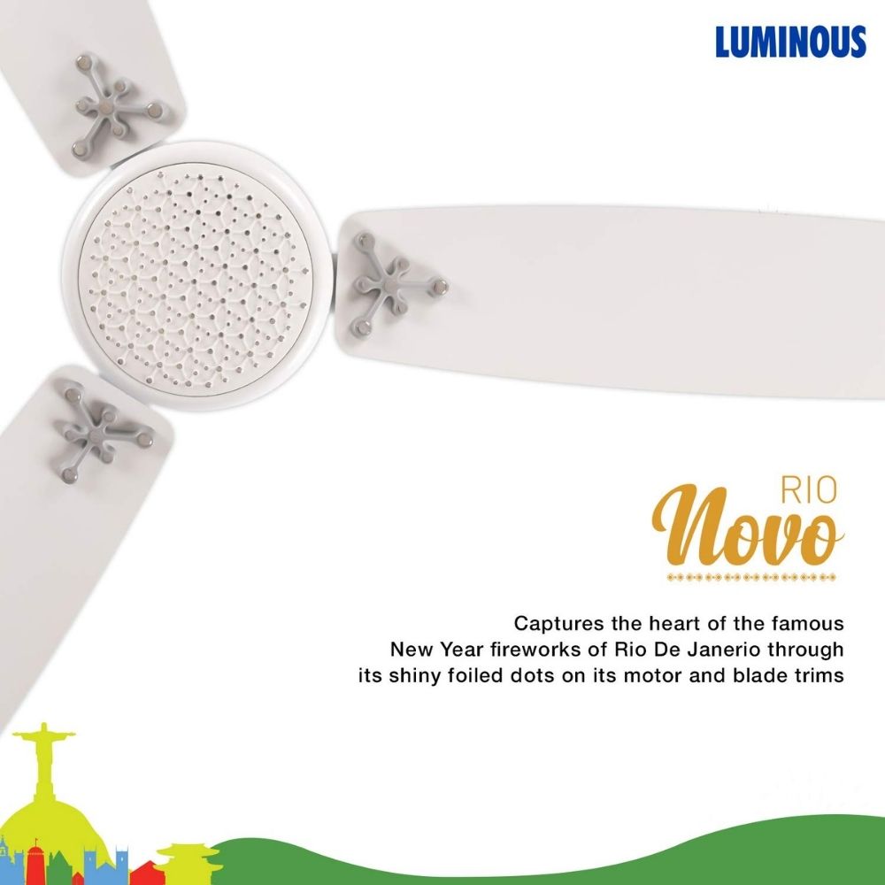 Luminous Rio Novo 1200mm Ceiling Fan (Chirsto White)