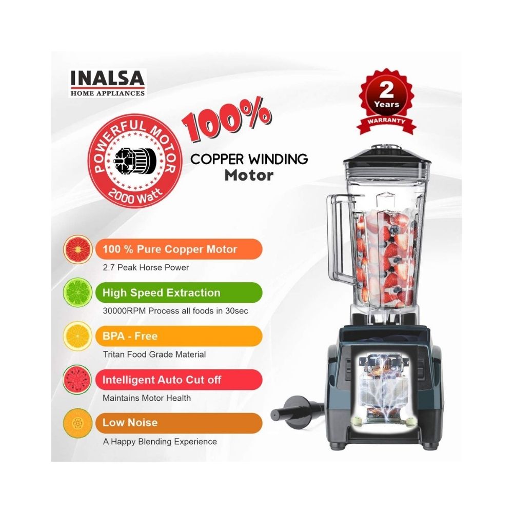 Inalsa Mixer Grinder/Power Blender/Juicer MERAK -2000W