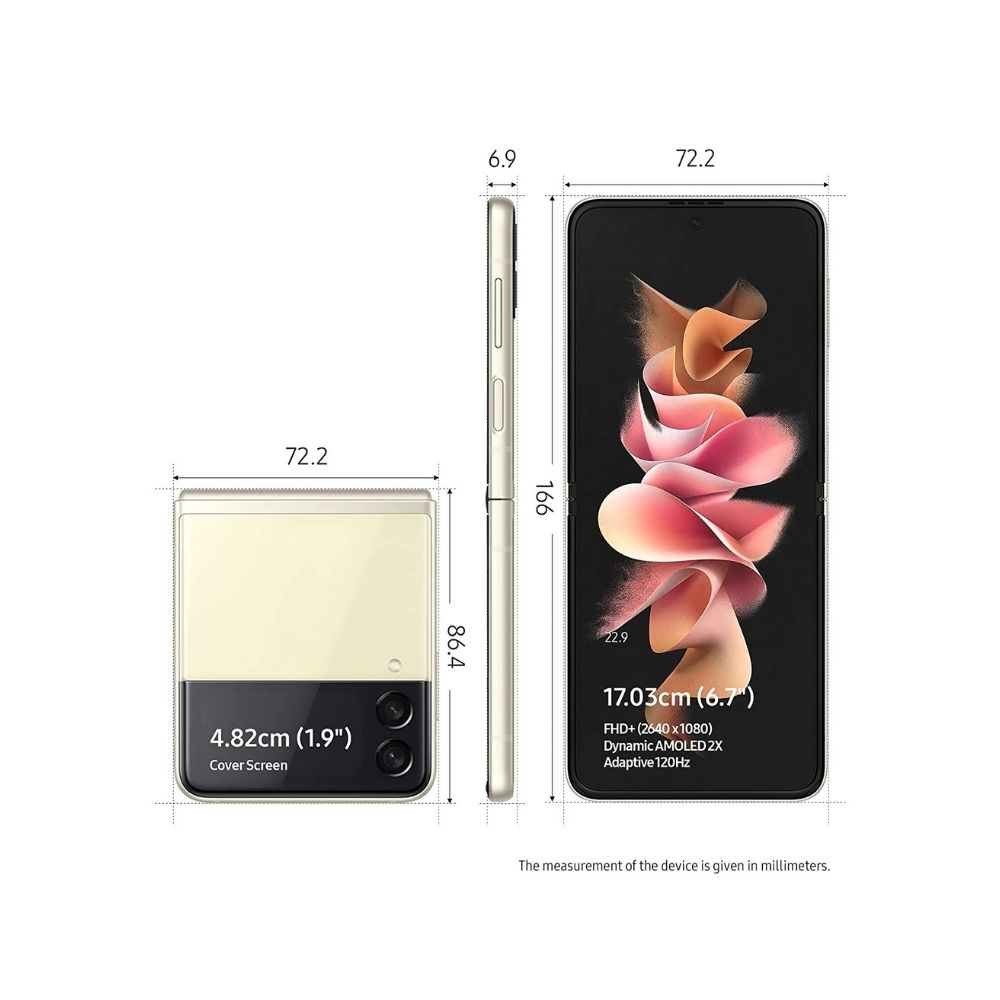 Samsung Galaxy Z Flip3 5G (Cream, 8GB RAM, 256GB Storage)
