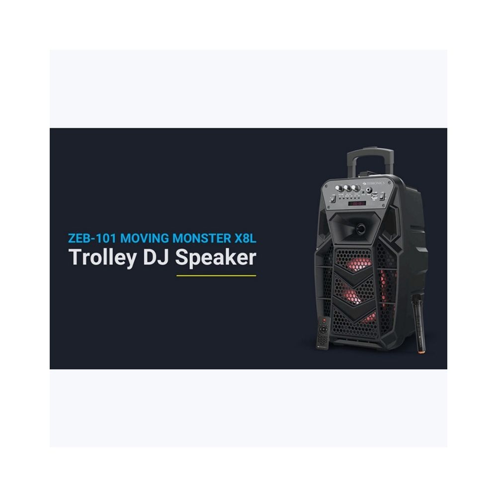 Zebronics ZEB-101 Moving Monster X8L 24 W Bluetooth PA Speaker (Black )