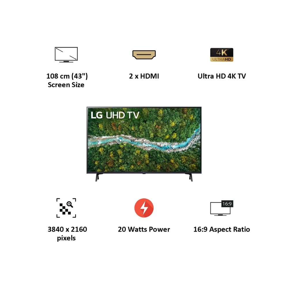 LG 109.22 cm (43 inch) Ultra HD (4K) LED Smart TV  (43UP7750PTZ)