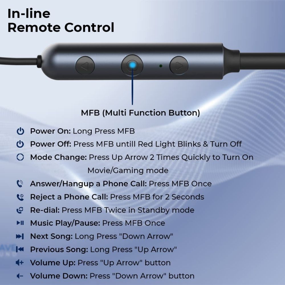 PTron Tangent Pixel ENC Wireless Bluetooth 5.1 Headphones 