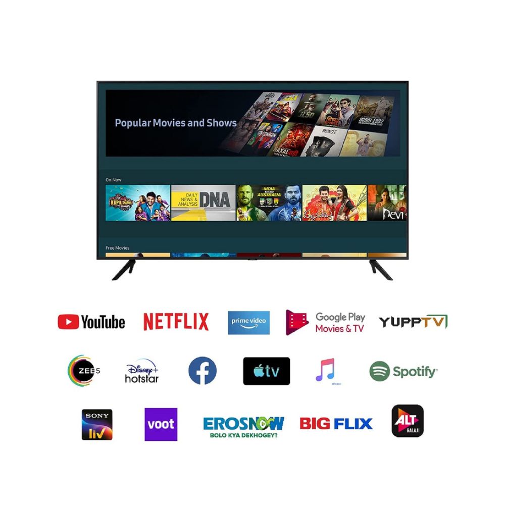Samsung 109 cm (43 inches) 4K Ultra HD Smart LED TV UA43AU7500KLXL (Titan Gray) (2021 Model)