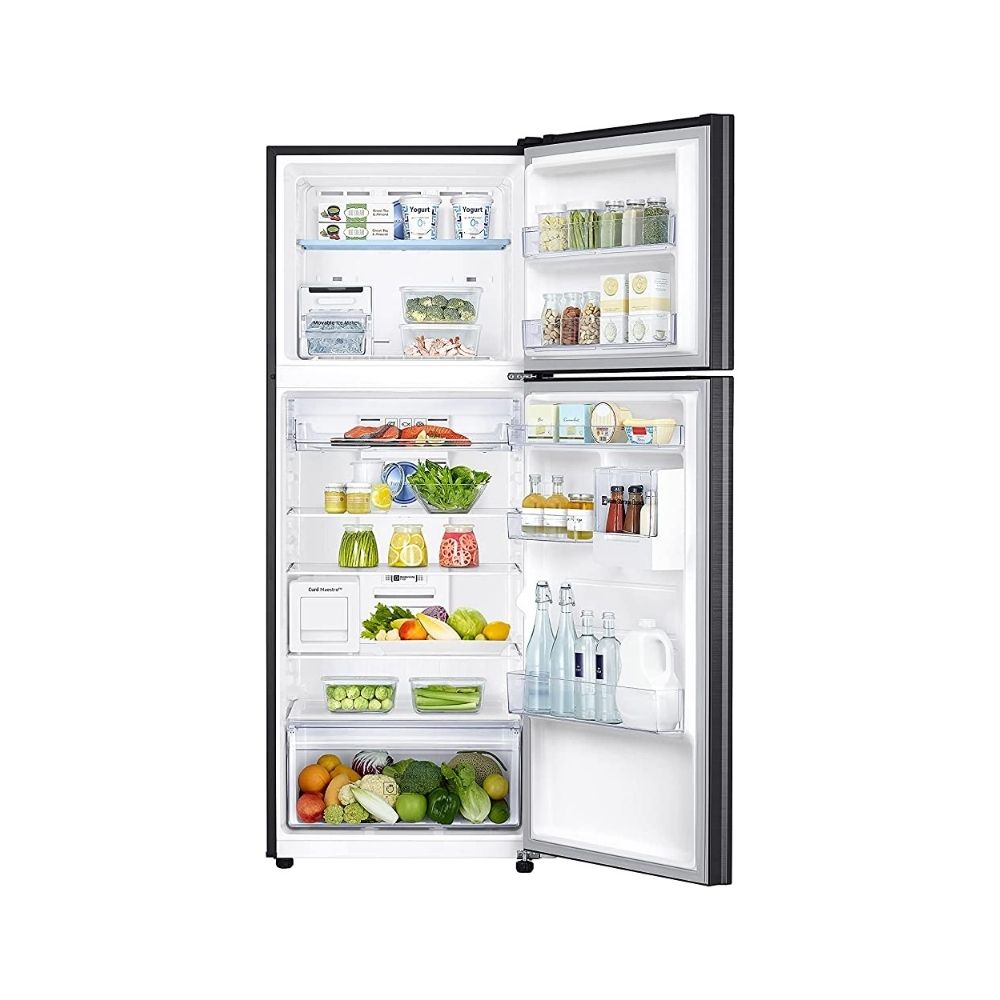 Samsung 407 L 3 Star Inverter Frost Free Double Door Refrigerator(RT42A5C5EBS/TL,Black Inox)