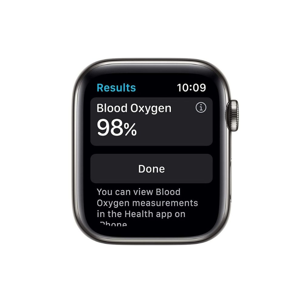 Apple Watch Series 6 GPS + Cellular M09F3HN/A 44 mm Gold Stainless Steel Case with Cyprus Green Sport Band  (Green Strap, Regular)