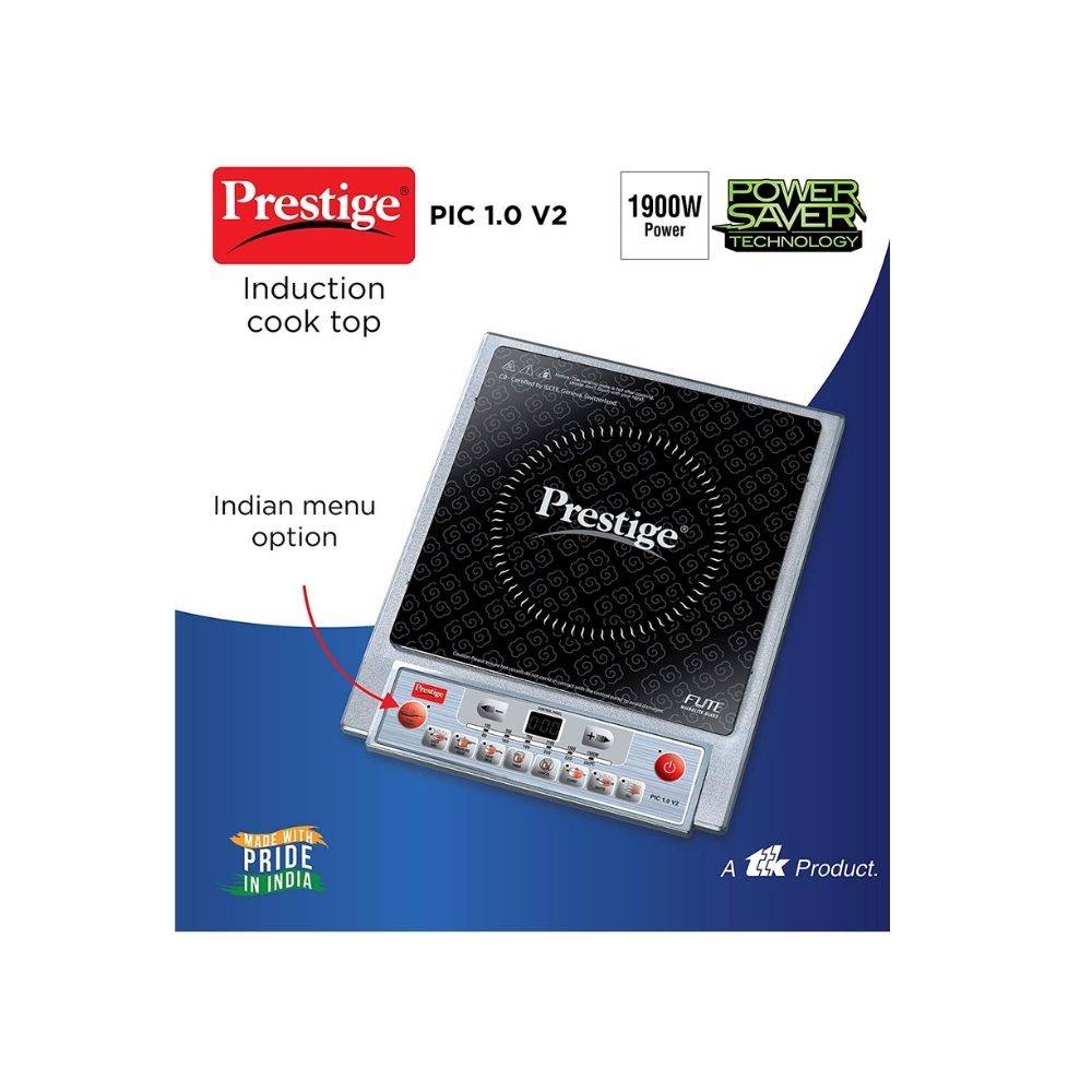 Prestige PIC 1.0 V2 Induction Cook Top  (White, Touch Panel)