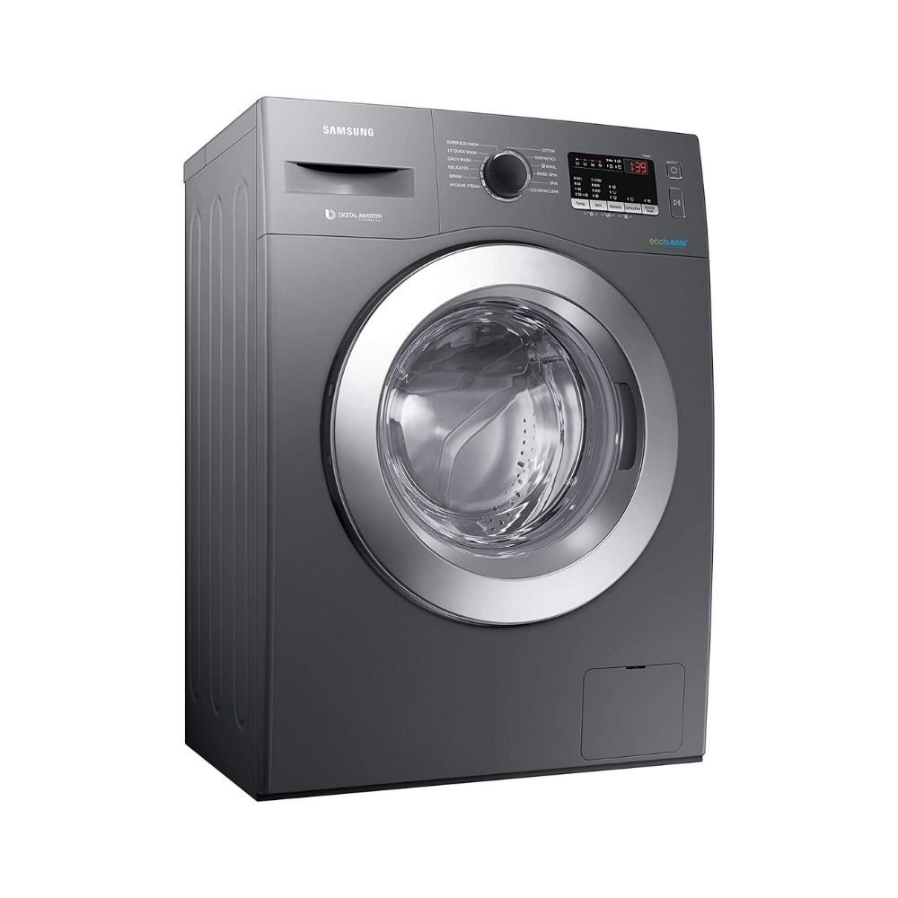 Samsung 6.5 Kg Inverter 5 star Fully-Automatic Front Loading Washing Machine (WW66R22EK0X/TL, Inox Grey, Hygiene steam)