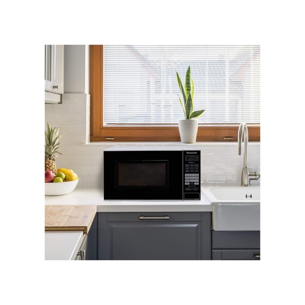 Panasonic 20L Grill Microwave Oven(NN-GT221WFDG,White, 38 Auto Cook Menus )