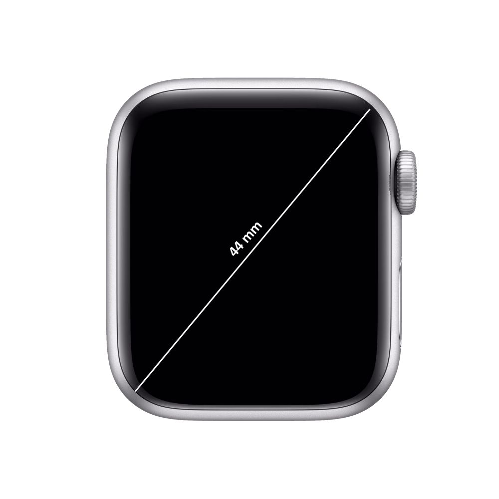 Apple Watch SE GPS + Cellular MKRY3HN/A 44 mm Aluminium Case  (Silver Strap, Regular)
