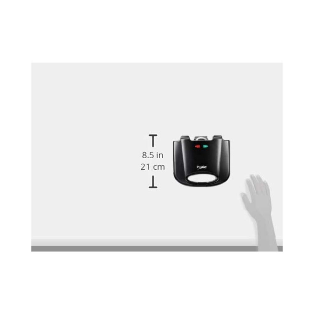 Prestige PGMFB 800 Watt Grill Sandwich Toaster with Fixed Grill Plates, Black