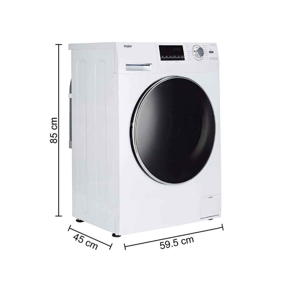 Haier 6 Kg Fully-Automatic Front Loading Washing Machine (HW60-10636WNZP, White)