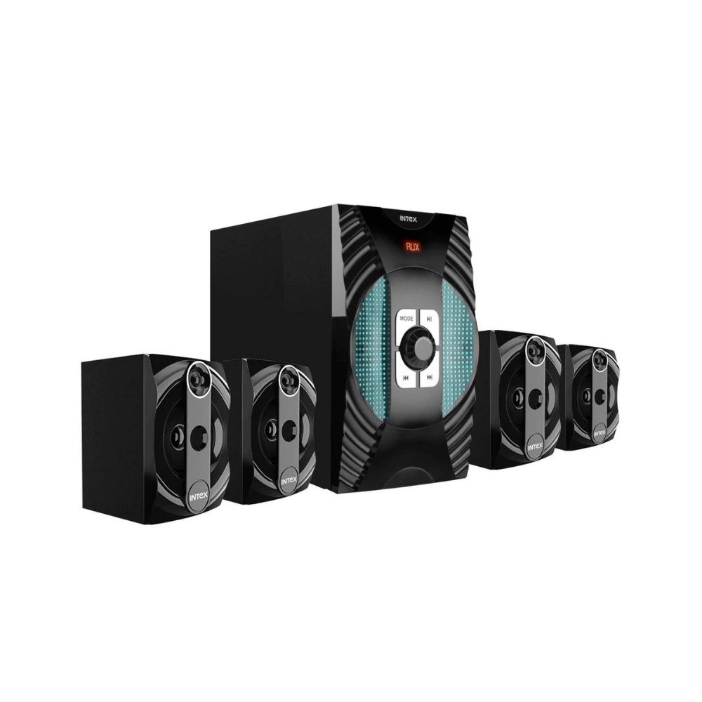 Intex Dazzle FMUB 4.1 Multimedia Bluetooth Speaker USB PLAYABILITY Powerful Audio Effect (Black)