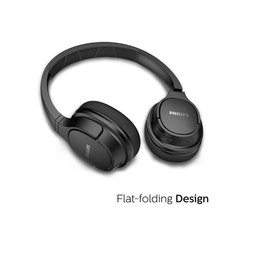 Philips Audio ActionFit Bluetooth Wireless On Ear Headphones with Mic (Black)