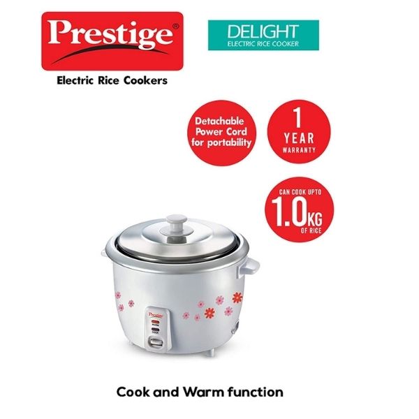 Prestige PRWO 1.8-2 Electric Rice Cooker with Steaming Feature  (1.8 L)