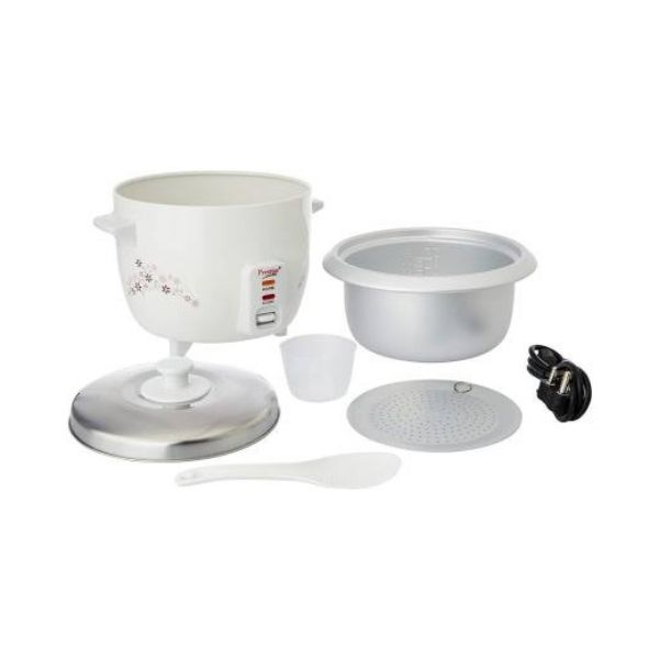 Prestige Delight PRWO 1.5Electric Rice Cooker with Steaming Feature  White