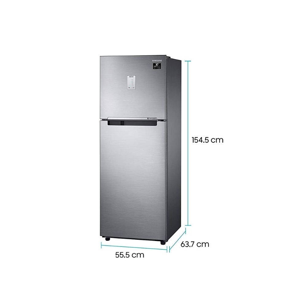 Samsung 253 L 3 Star Frost-Free Double Door Refrigerator (RT28T3453S9/HL, Refined Inox), Refined Inox(Matt Doi Metal)
