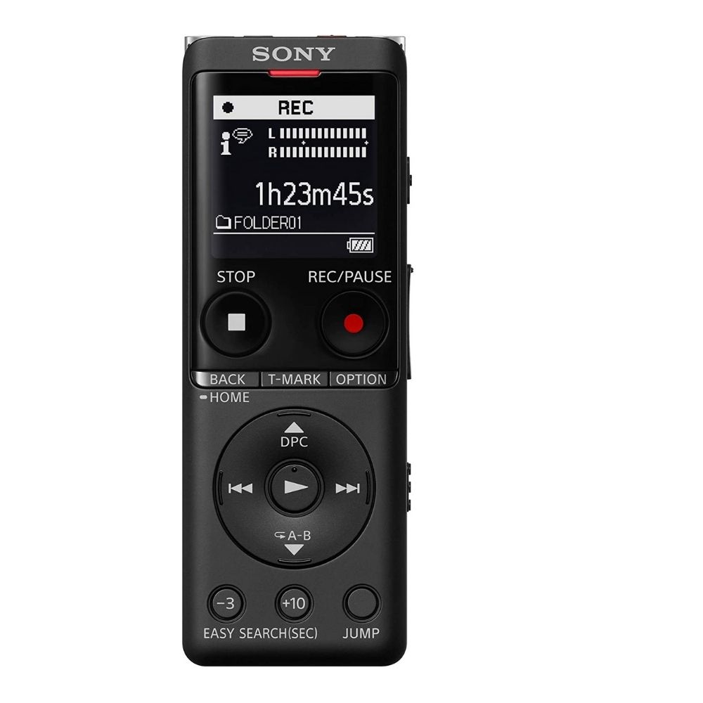 Sony ICD-UX570F Light Weight Voice Recorder, with 20hours battery life, 4GB Built-In memory -Black