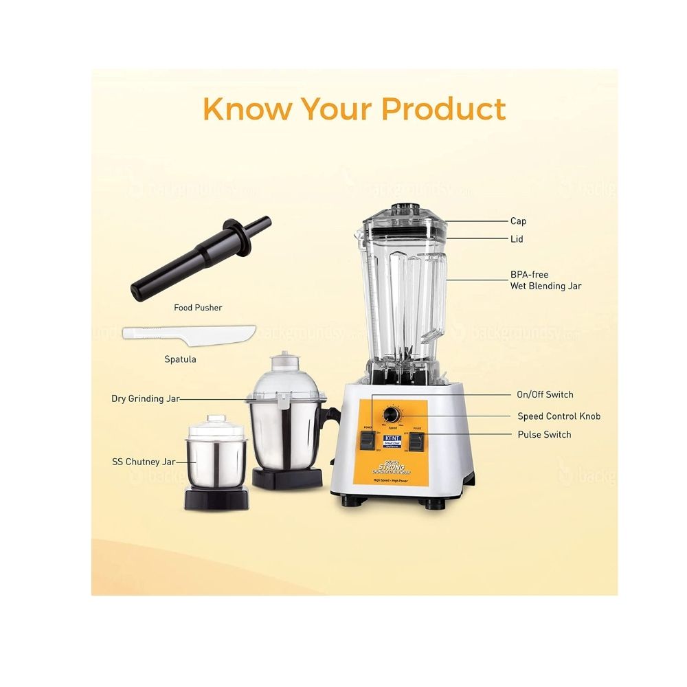 Kent Super Strong Grinder & Blender 1200w (White 16087)