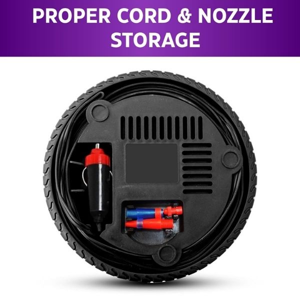 Inalsa Tyre Inflator ITC 02 with Digital Display & Push Button, 12V DC Portable Tyre Inflator,150 PSI, Inflatable Adaptor for Car, Tires, Bicycle and other Inflatables