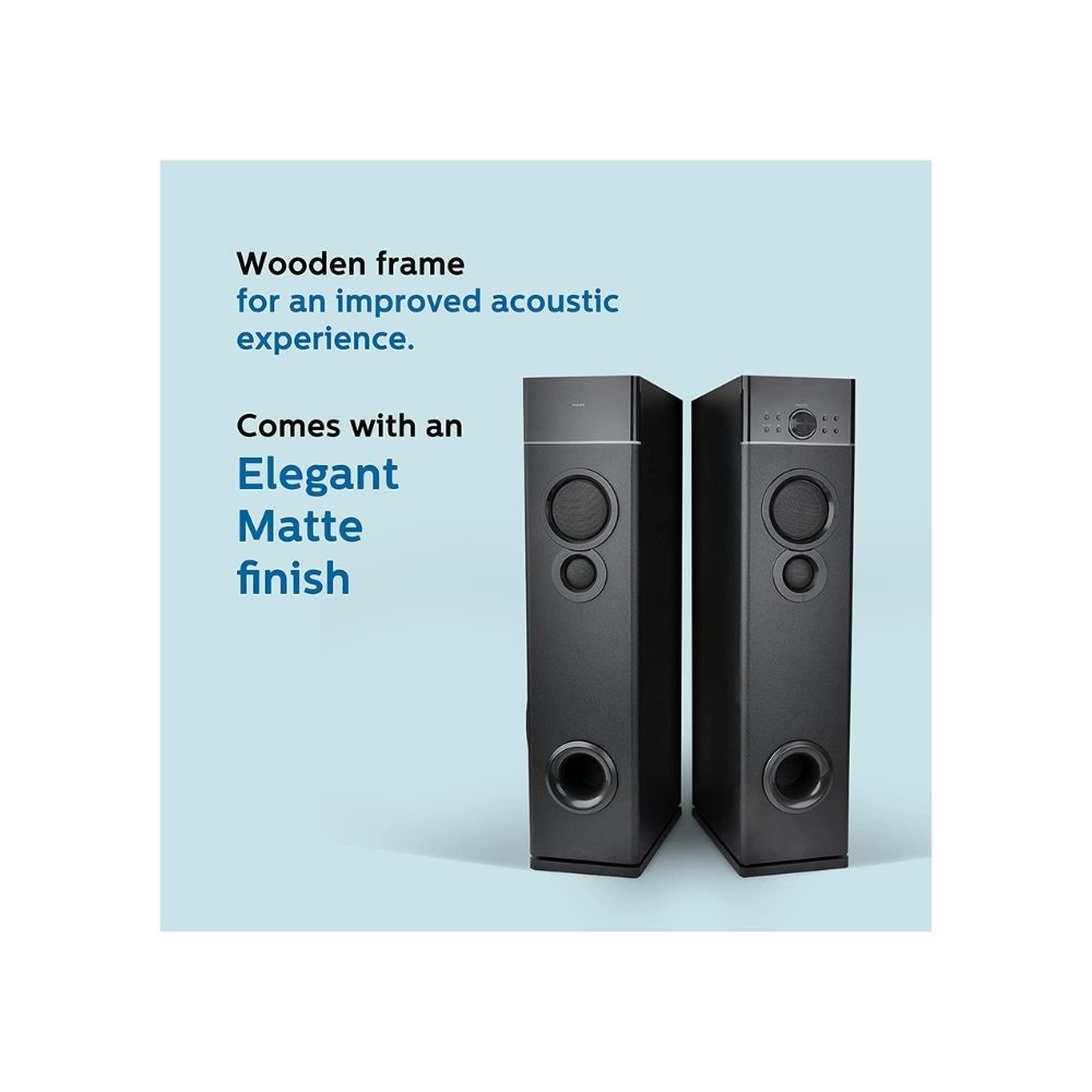 Philips SPA9120B/94 120 W Bluetooth Tower Speaker (Black, 2.0 Channel)