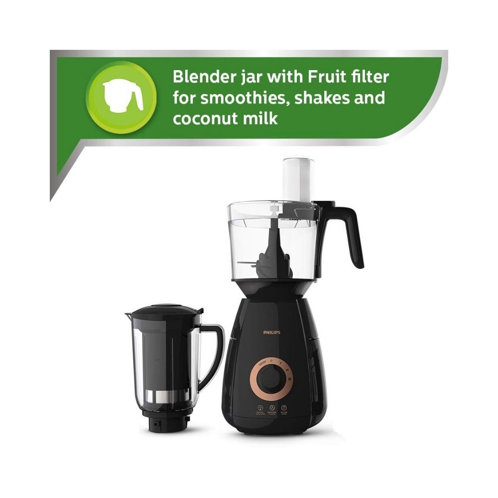 Philips HL7707/00 Mixer Grinder 750 Mixer Grinder (4 Jars, Black)