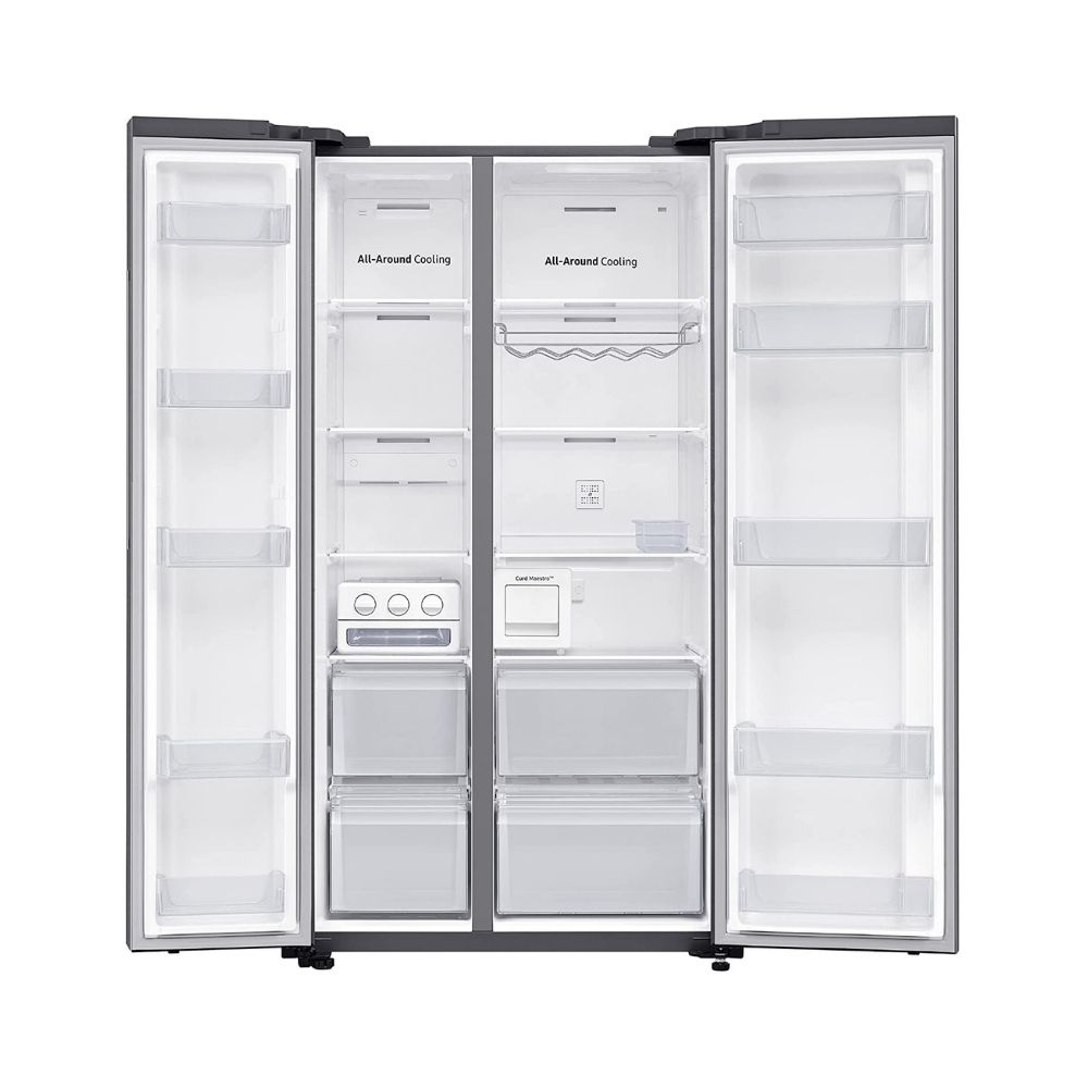 Samsung 692 L Inverter Frost-Free Side-by-Side Refrigerator (RS72A50K1SL/TL, EZ Clean Steel)