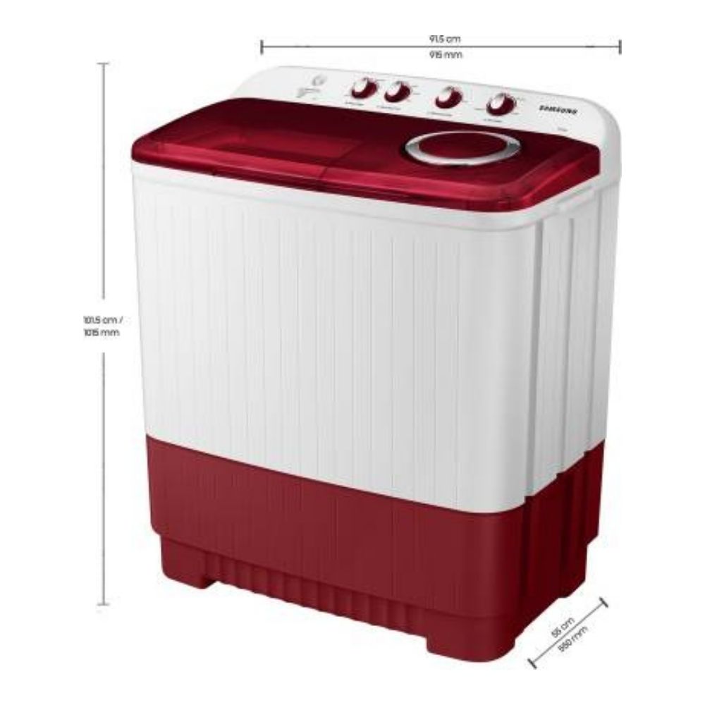 Samsung 9.5 kg Semi Automatic Top Load Red, White  (WT95A4200RR/TL)
