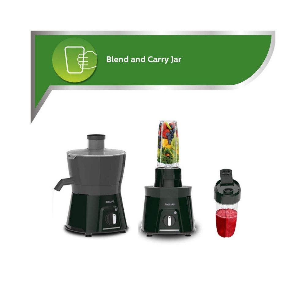 Philips HL7579/00 Viva Collection 600 W Juicer Mixer Grinder (3 Jars, Black, Grey)