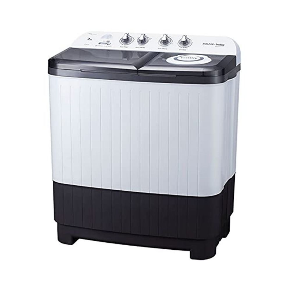 Voltas Beko 7 kg Semi-Automatic Top Loading Washing Machine (WTT70DGRT,Grey)