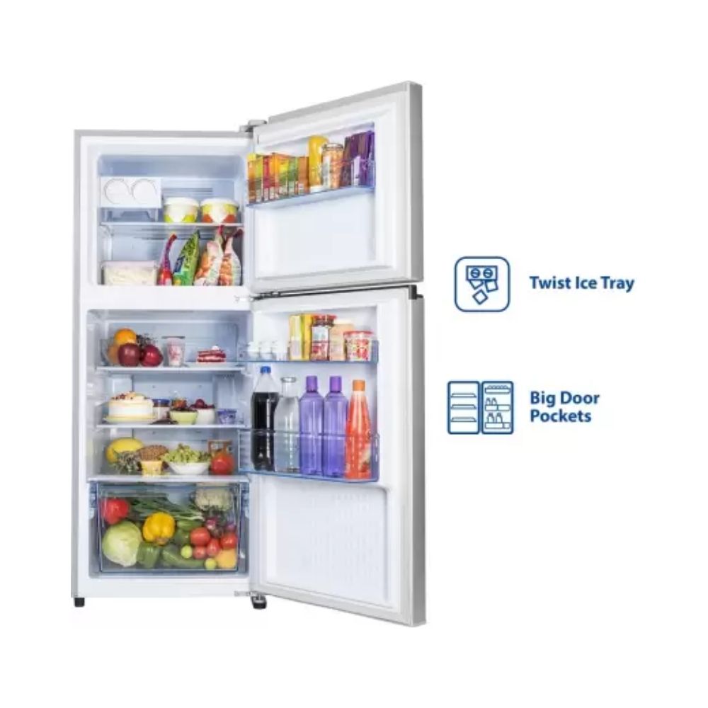 Panasonic 268 L Frost Free Double Door 3 Star Refrigerator  (Shining Silver, NR-FBG27VSS3)
