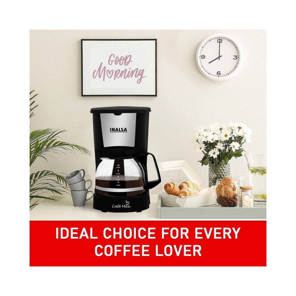 Inalsa Cafe Max 5 Cup (0.6L) 650-Watt Coffee Maker