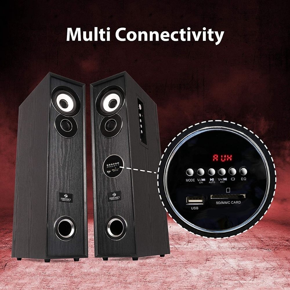 ZEBRONICS ZEB-BT7300RUCF 90 W Bluetooth Tower Speaker  (Black, 2.0 Channel)
