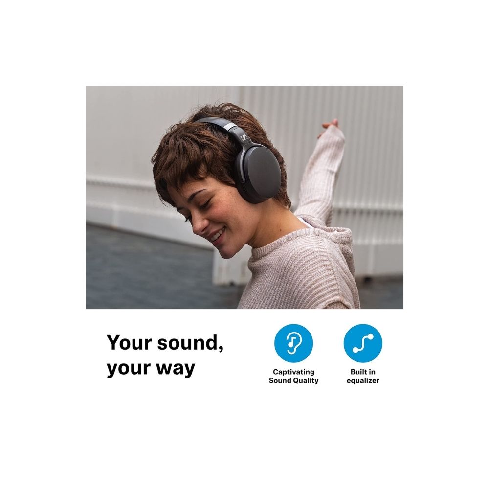 Sennheiser HD 450BT Wireless Bluetooth Over The Ear Headphone with Mic (Black)
