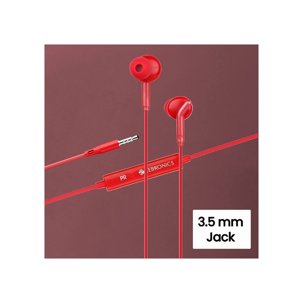 Zebronics Zeb-Bro in Ear Wired Earphones(Red)