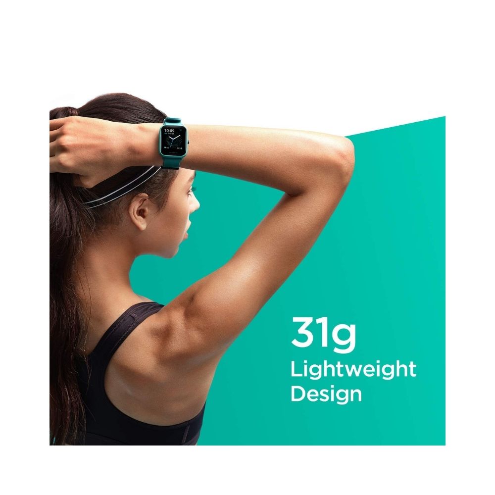 Amazfit Bip U Pro Smartwatch (Green Strap, Regular)