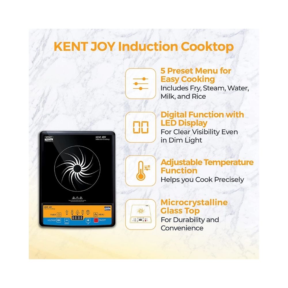 Kent 16101 Induction Cooktop  (Black, Touch Panel)
