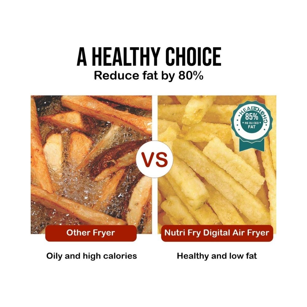 Inalsa Air Fryer Digital Nutri Fry-1400W 4L,Smart AirCrisp Technology