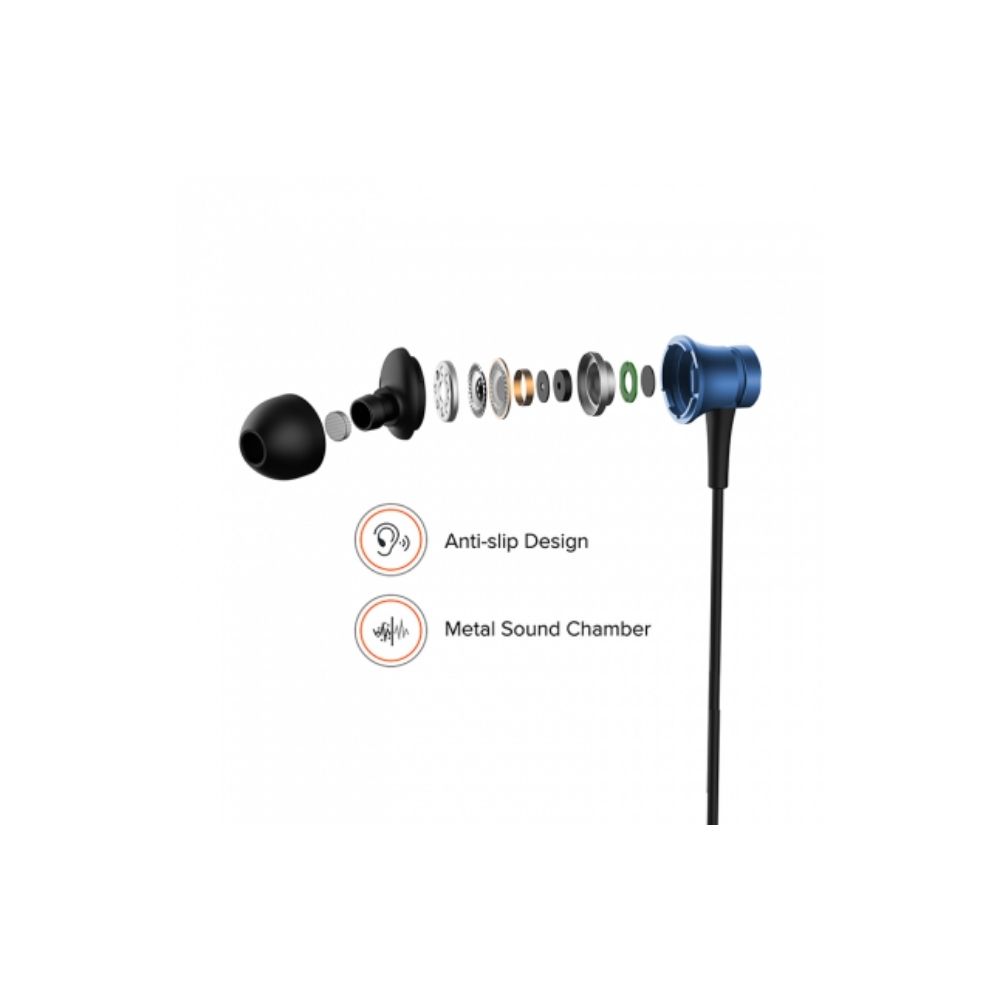 Mi Earphone Basic in Ear Wired Earphones with Mic, Ultra Deep Bass & Aluminium Alloy Sound Chamber (Blue)
