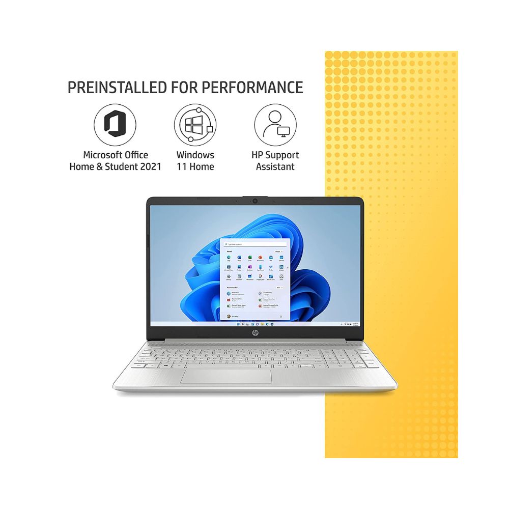 HP 15s 12th Gen Intel Core i5 8GB RAM/512GB SSD 15.6inches(39.6cm) FHD, Micro-Edge Display/Intel Iris Xe Graphics/Dual Speakers/Windows 11 Home/Alexa Built-in/Backlit KB/MSO 2021/1.69kg, 15s-fq5010TU