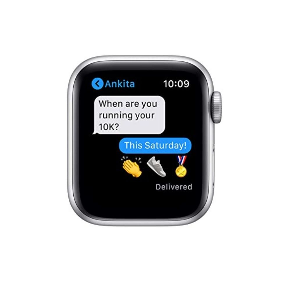 Apple  Watch Series 6 GPS MG283HN/A 40 mm Silver Aluminum Case with White Sport Band