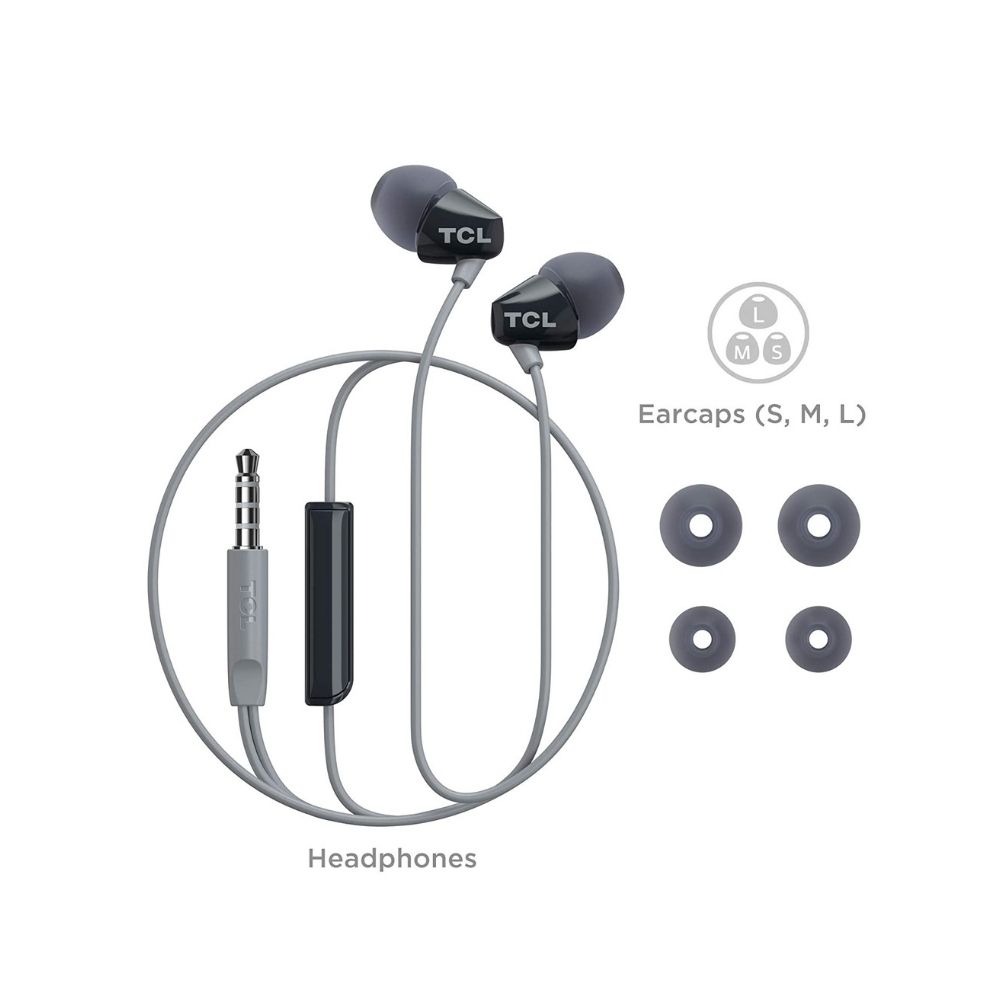 TCL Socl 100 Wired in Ear Headphone with Mic (Phantom Black )