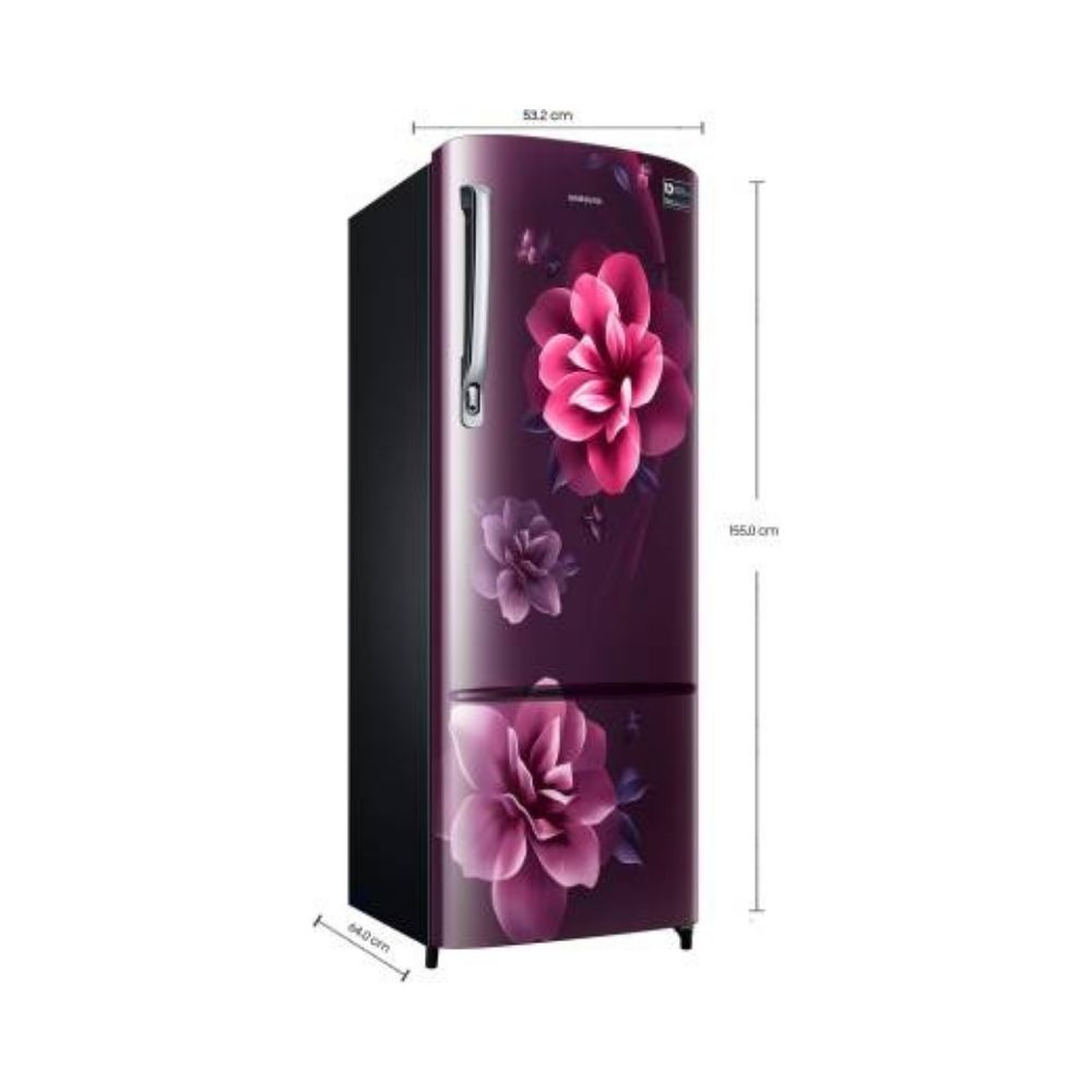 Samsung 255 L Direct Cool Single Door 3 Star Refrigerator  (Camellia Purple, RR26A375YCR/HL)