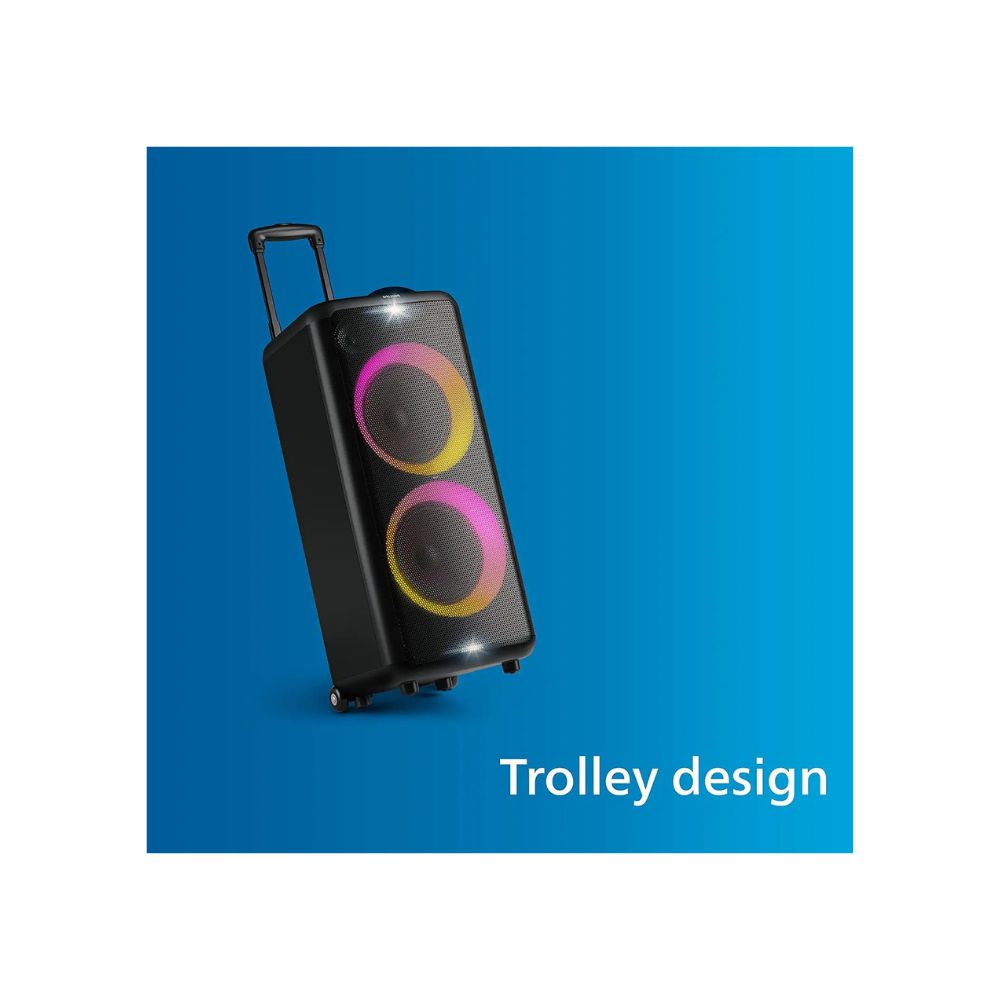 Philips TAX5206/94 Bluetooth Party Speaker with 14 Hours Play Time, Mic and guitar inputs(Black)