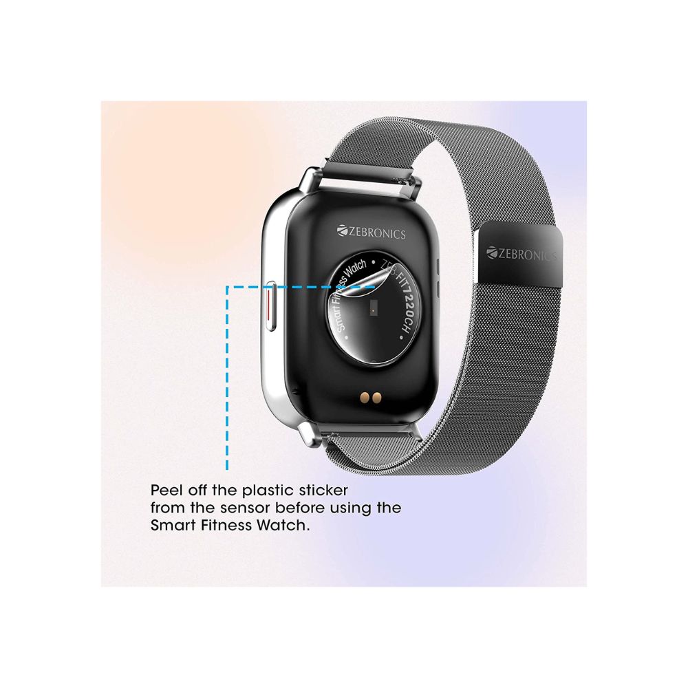 Zebronics ZEB-FIT7220CH Bluetooth Smart Watch(Metallic Silver)