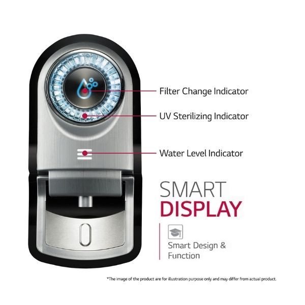 LG WW173EPB Water Purifier with 8 Liter capacity Black with Floral pattern