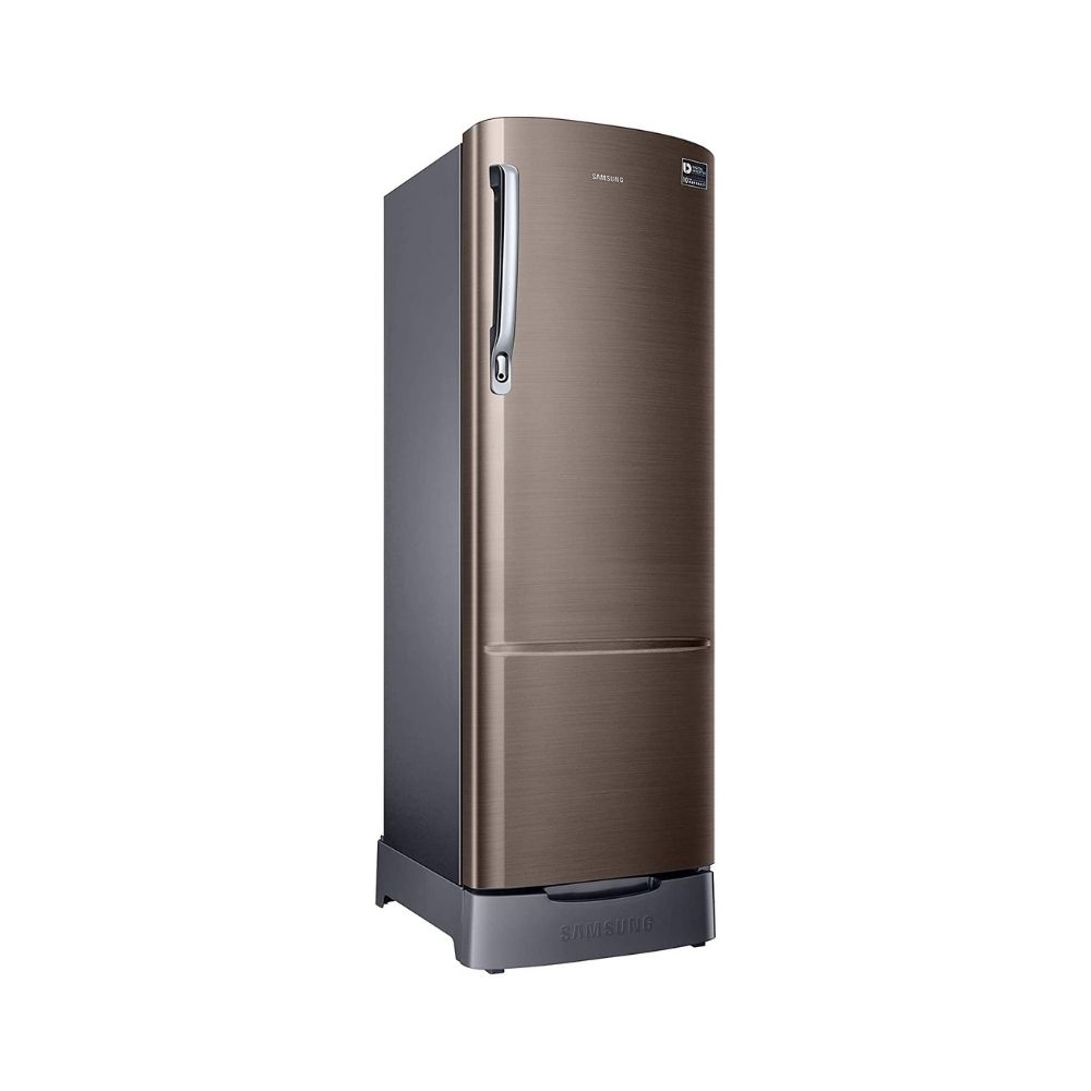 Samsung 255 L 3 Star Direct-Cool Single Door Refrigerator (RR26T389YDX/HL, Base Stand with Drawer, Luxe Brown)