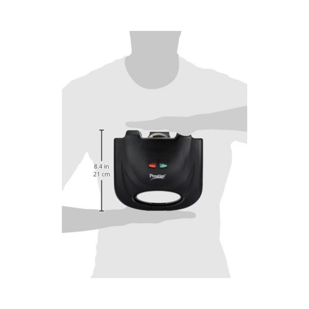 Prestige PSMFB 800 Watt Sandwich Toaster with Fixed Plates, Black