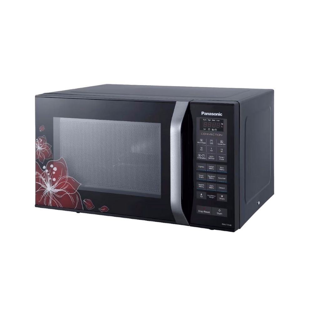 Panasonic 23 L Convection Microwave Oven  (NN-CT35LBFDG, Black Floral)