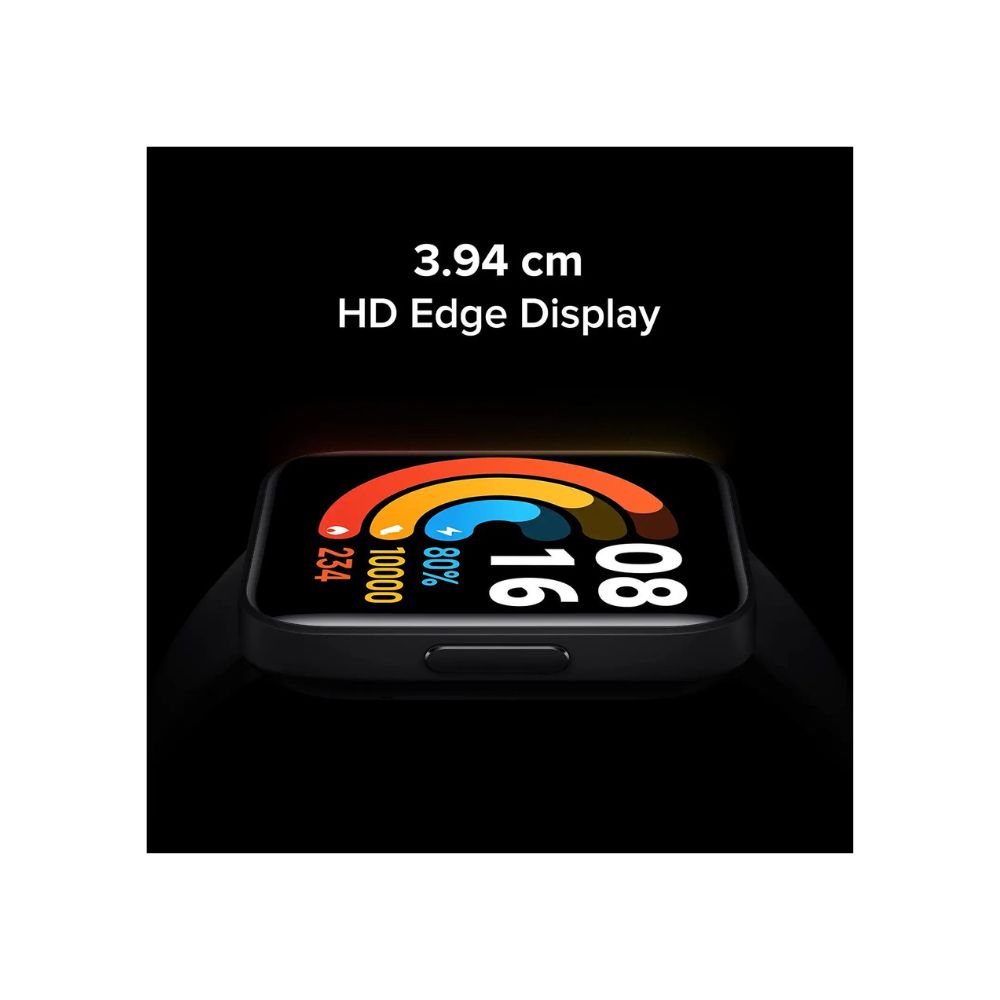 Redmi Watch 2 Lite - 3.94 cm Large HD Edge Display, Multi-System Standalone GPS, Continuous SpO2,  Black