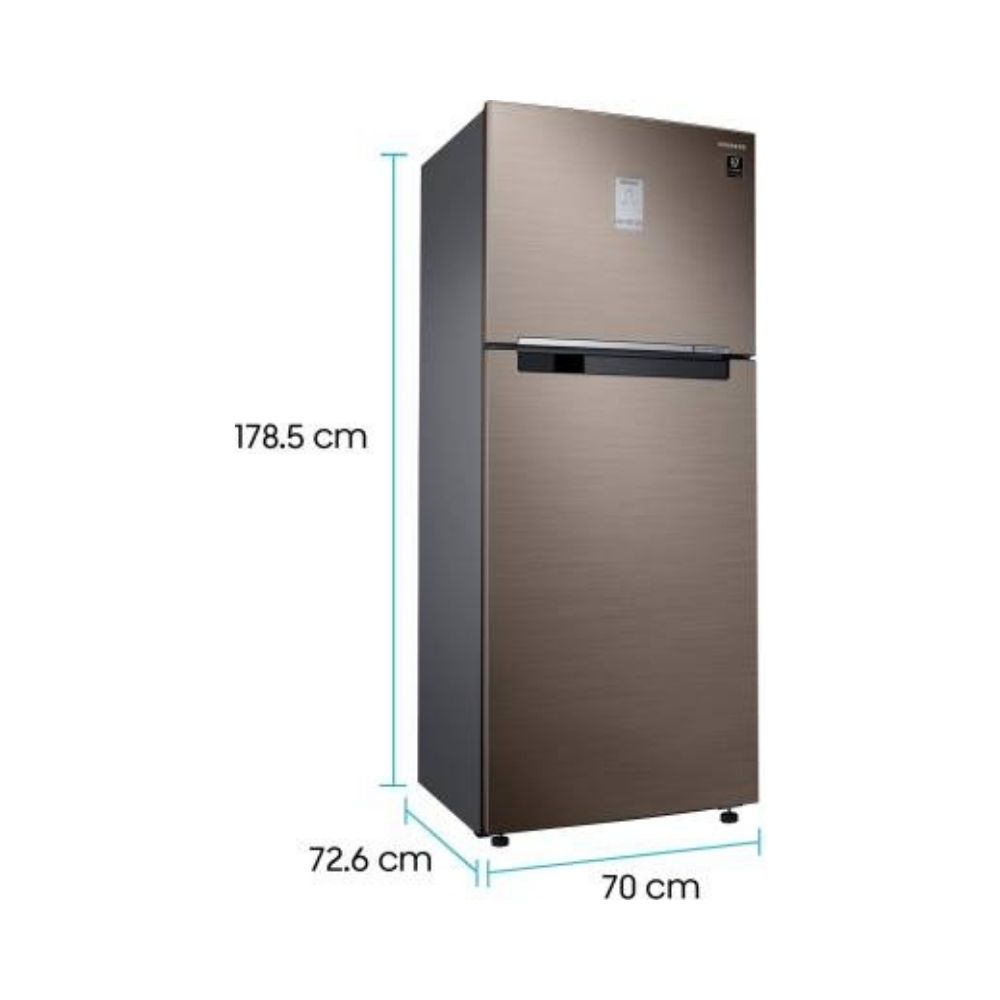 Samsung 465 L Frost Free Double Door 3 Star Convertible Refrigerator  (LUXE BROWN, RT47R625EDX/TL)